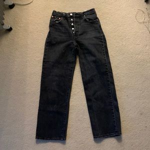 Levi’s ribcage straight ankle jeans